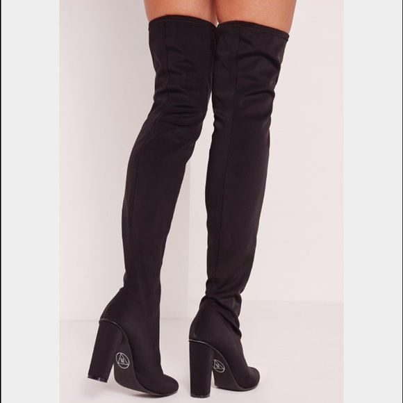 Toteme Nappa Leather Over-The-Knee Boots - Bergdorf Goodman BNWT Black Neoprene Over the Knee Boots