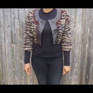 Rabbit Fur Cropped Jacket (Authentic)