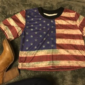 American flag crop top 🇺🇸
