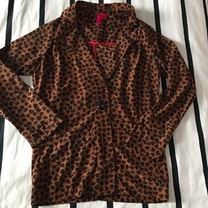 Cheetah print oversized blazer