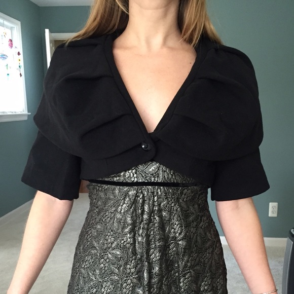 Cropped shawl jacket