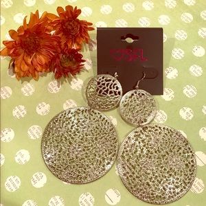 SFL Earrings. Silver Double Circle.