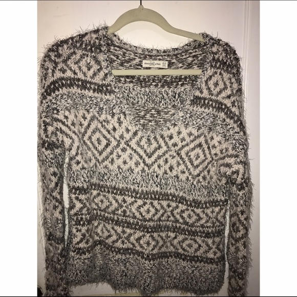 A&F printed Eyelash  sweater size Sm