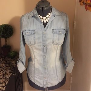 Denim button down shirt