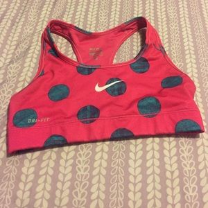 Nike xs pink sports bra