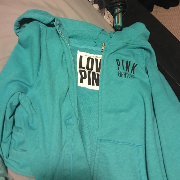 Blue love pink jacket