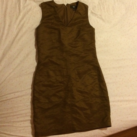 Brown suede dress