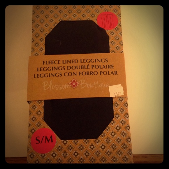 Black Size S/M Fleeced Lined Leggings