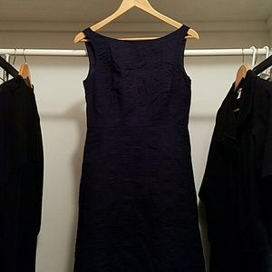 JCrew Navy Blue seersucker dress