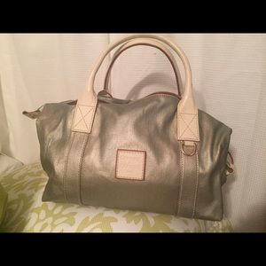 Dooney and Bourke Gold Leather Satchel