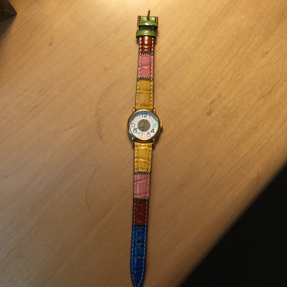 Orvis Watch with Multi-color leather strap