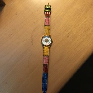 Orvis Watch with Multi-color leather strap