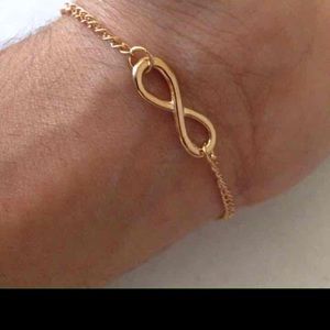 Zinc alloy metal infinity bracelet