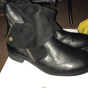 Leather booties