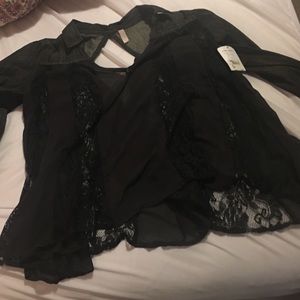 Free people washed black shirt