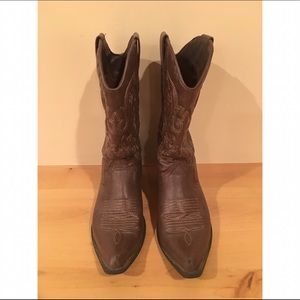 Brown mid calf Cowboy boots