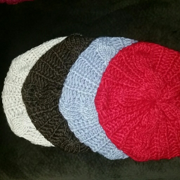 Bundle of 4 Knitted Beret Hats