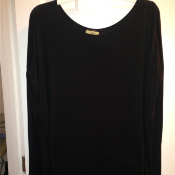 Black long sleeve Piko shirt
