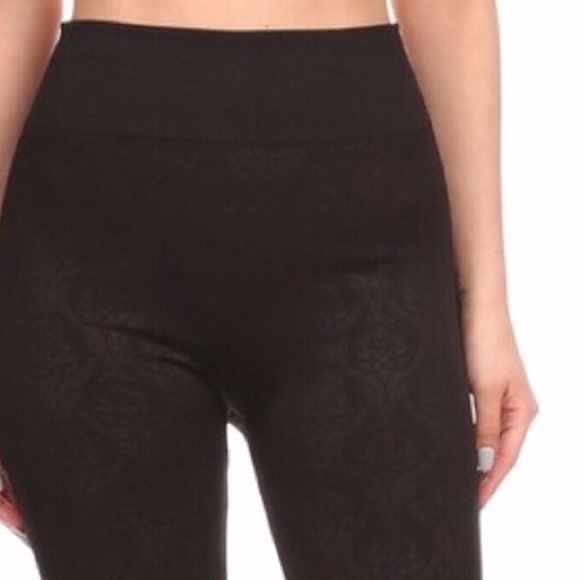 New High Waist Tummy Tuck Print Fleece leggings - Picture 2 of 4