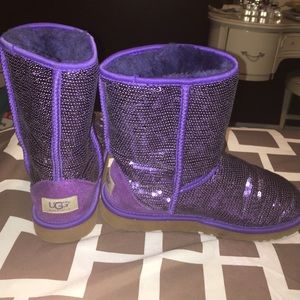 Purple sparkle REAL UGGS