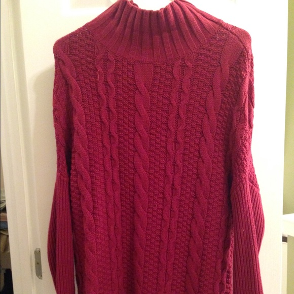 Mock neck tunic sweater