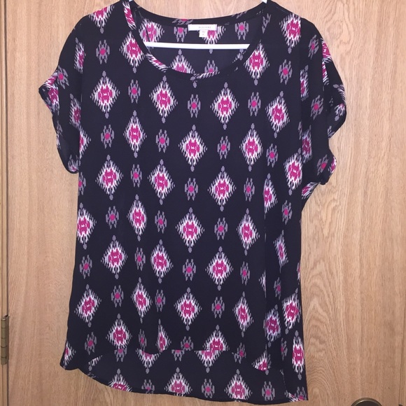 Pleione woven print top