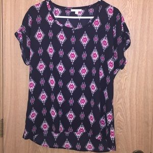 Pleione woven print top