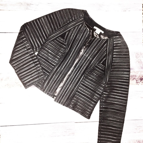 Crop leather jacket - Picture 4 of 4