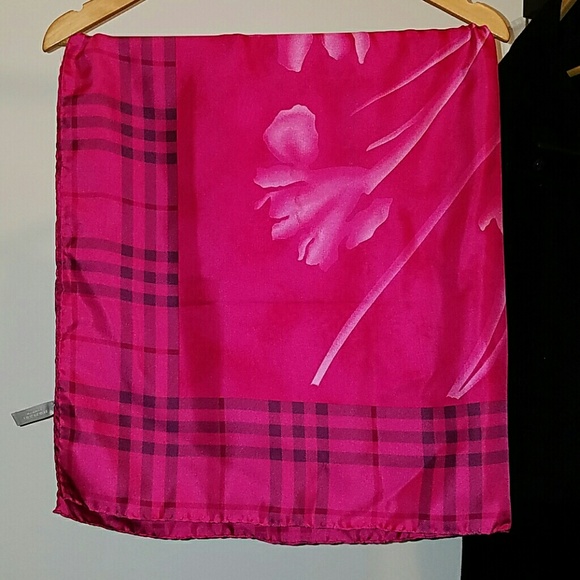 Silky Pink Burberry London scarf