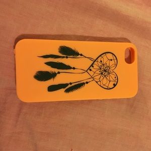 Peach heart dream catcher iPhone 5/5s case