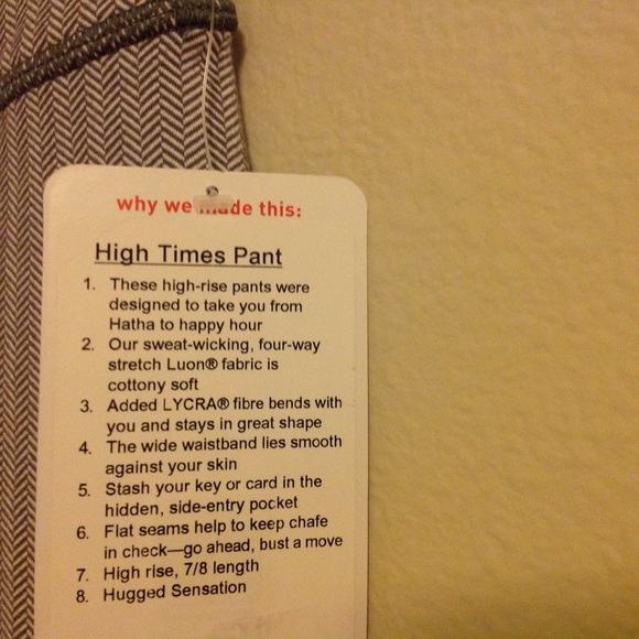 Lululemon High Times Pant Herringbone - Picture 3 of 4
