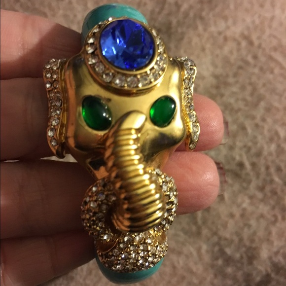 J crew elephant bracelet  jeweled bracelet