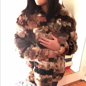 Rare Genuine Rabbit Fur Coat.