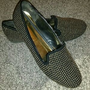 Black w/ Gold Studded Loafers