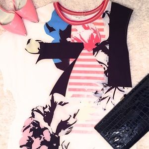 🚨SALE🚨 Zara one sleeve bold print top