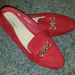 Old Navy Brand Slip On Loafers w/ Gold Hardware
