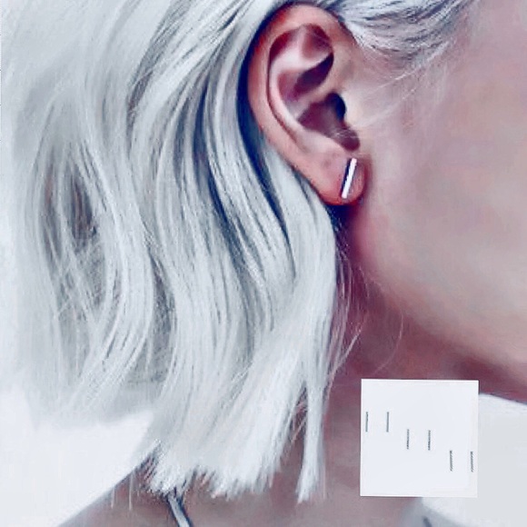 🆕 | 3-Set Sterling Silver Bar Earrings