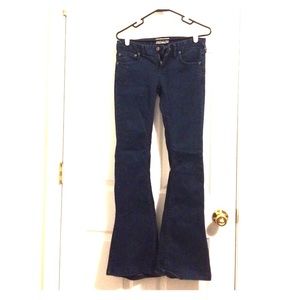 Free People low waist fitted flare jean