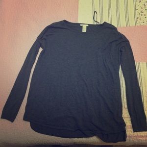 H&M Long Sleeve Grey Loose Shirt
