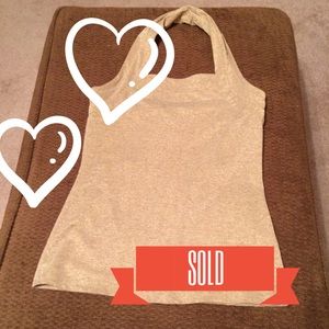 💄SOLD💄Gold White House Black Market  Top, XS