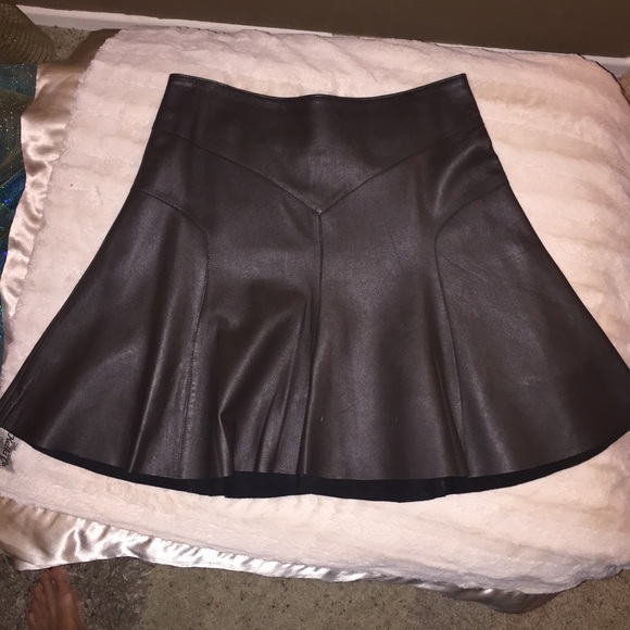 Bebe Genuine leather skirt