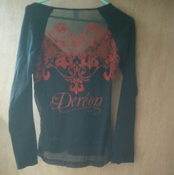 $DROP Racy Red sheer lace black bold op L - Picture 1 of 4