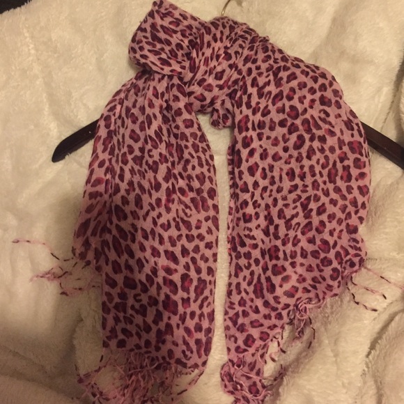 leopard scarf -Pink