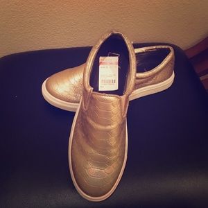 Material Girl Metallic Gold Sneakers