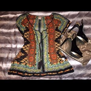 Boho chic blouse • M • gently worn • 🚫 trades ✨