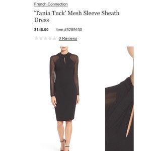 French Connection.Mesh Sleeve Sheath Dress
