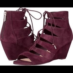 Sam Edelman suede maroon shoes