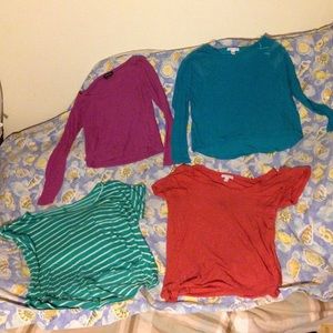 4  crop top-ish  shirts