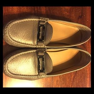Bally Silver Metallic Loafers Bally Silver Metallic Loafers