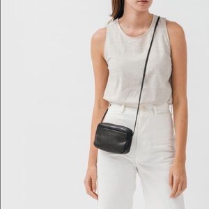 Baggu leather mini cross body bag